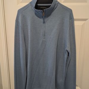 Banana Republic Men's Sky Blue Half-Zip Sweater